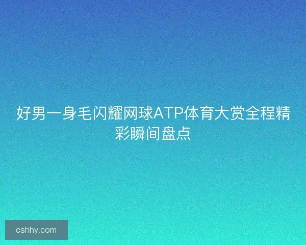 好男一身毛闪耀网球ATP体育大赏全程精彩瞬间盘点